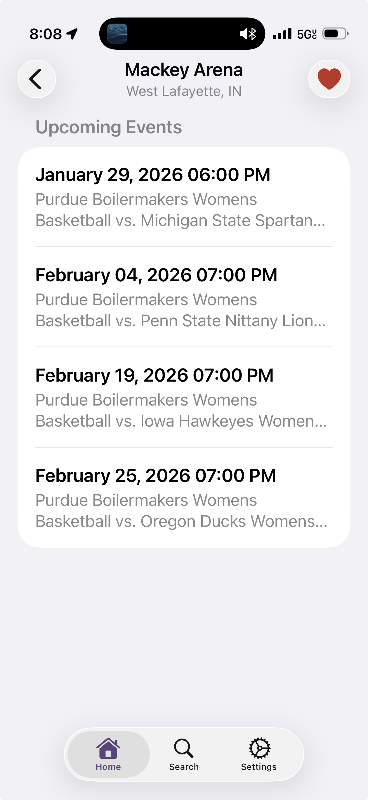 Event Evader iOS Venue Details